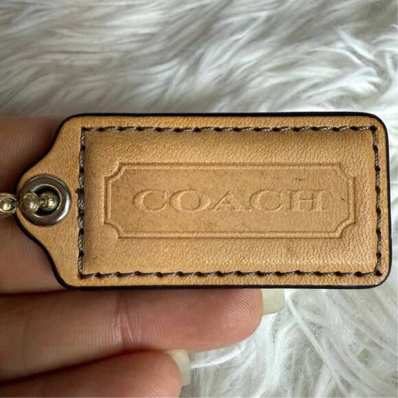 2" COACH Tan Fob Bag Charm Hang tag Hangtag - Picture 1 of 2